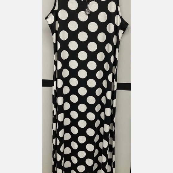 NWT Lularoe Dani LG Polka Dot B&W Maxi Dress Super Versatile One & Done or Layer - Picture 8 of 14